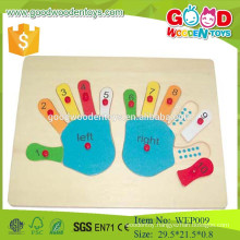 2015 top new product number learning hand puzzle educational wooden kids puzzle toys toys